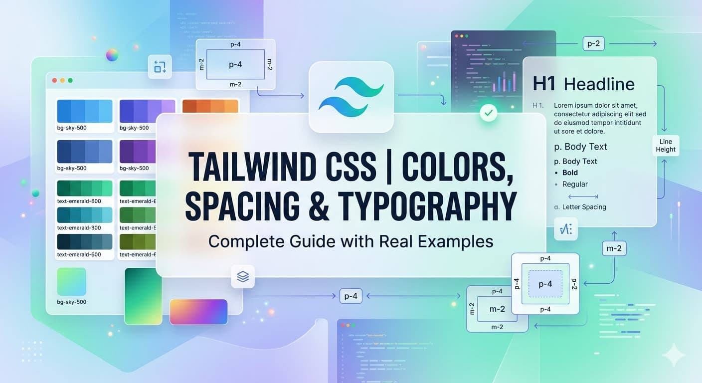Tailwind CSS Colors, Spacing & Typography (Complete Guide with Real Examples)