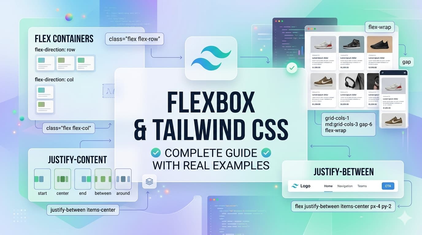 Part 7: Flexbox with Tailwind CSS: Complete Guide with Real Examples