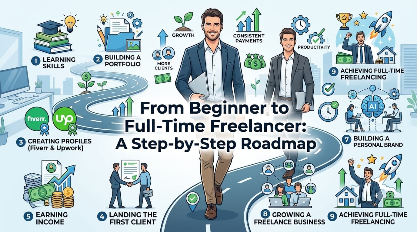 From Beginner to Full-Time Freelancer: A Step-by-Step Roadmap